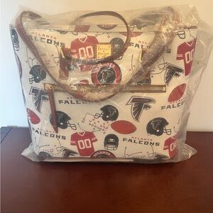 Dooney & Bourke Atlanta Falcons White and Red Tote